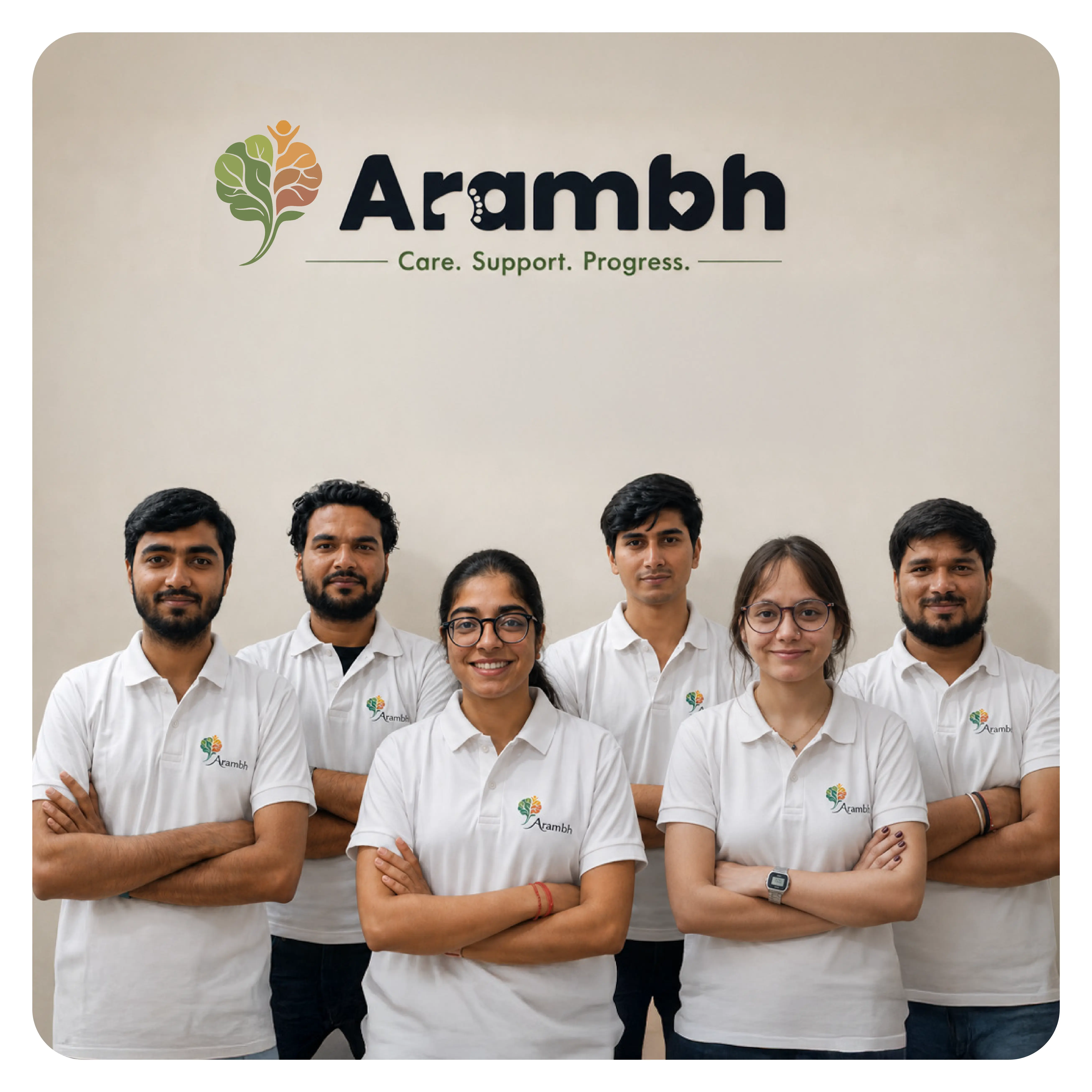 Compassionate occupational therapist helping a special kid at ARAMBH Delhi NCR